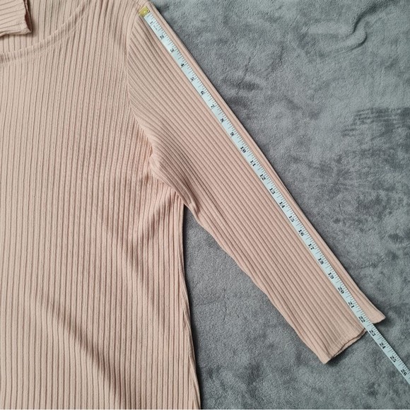 Eileen Fisher Tencel Stretch Ridge Ballet Neck Ribbed Top Dune Size XL - Picture 15 of 15